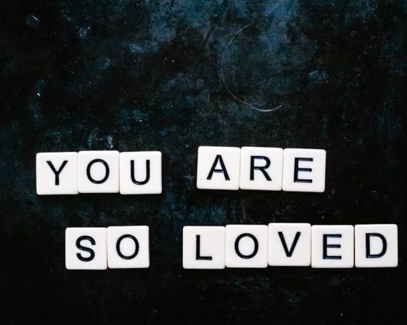 You are so loved spelt out using Scrabble letters flatlay